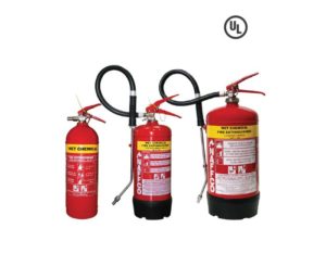 Wet chemical portable fire extinguisher